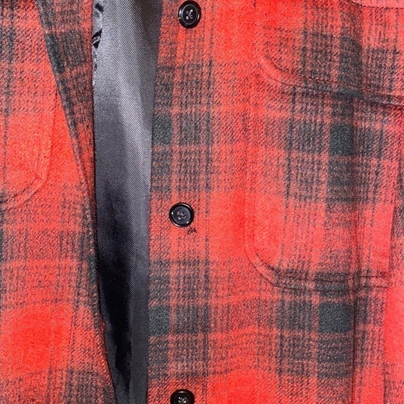 BANANA REPUBLIC FACTORY WOMAN RED PLAID LONG SHACKET COAT SIZE M .NEW WITH TAGS - Picture 11 of 11